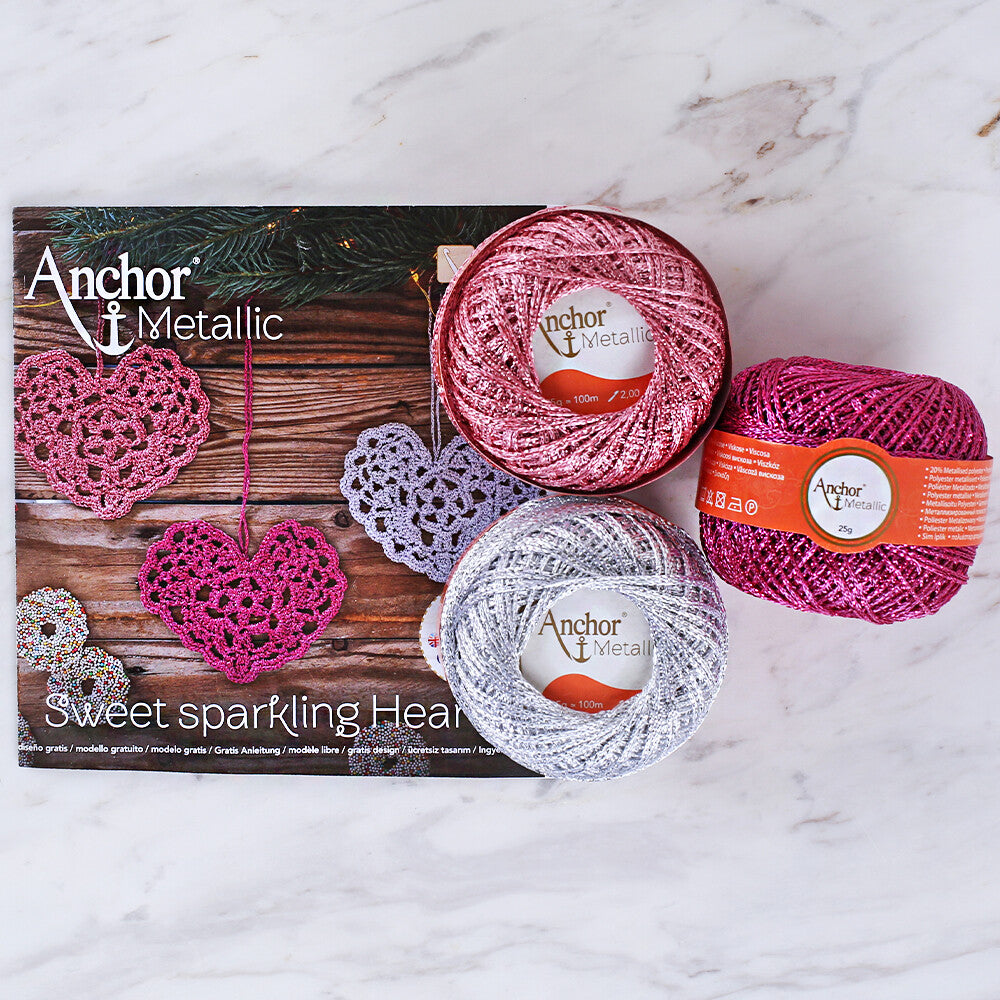 Anchor Metallic 3'lü Paket Simli İp - A28M005-09062